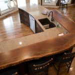 Custom Milled Wood Bartop Installed